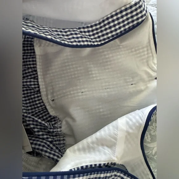 Caroline Constas Navy and White Gingham Maxi Dress - Picture 10 of 11